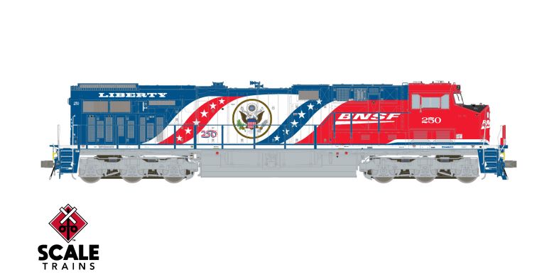 Scaletrains Rivet Counter GE ES44ACH, HO Scale BNSF America250 DCC Ready *Reservation*