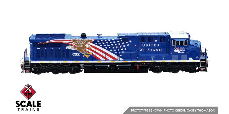 Scaletrains Rivet Counter Wabtec CM44AH, HO Scale CSX America250 Commemorative Boxed Set (2) DCC & Sound *Reservation*